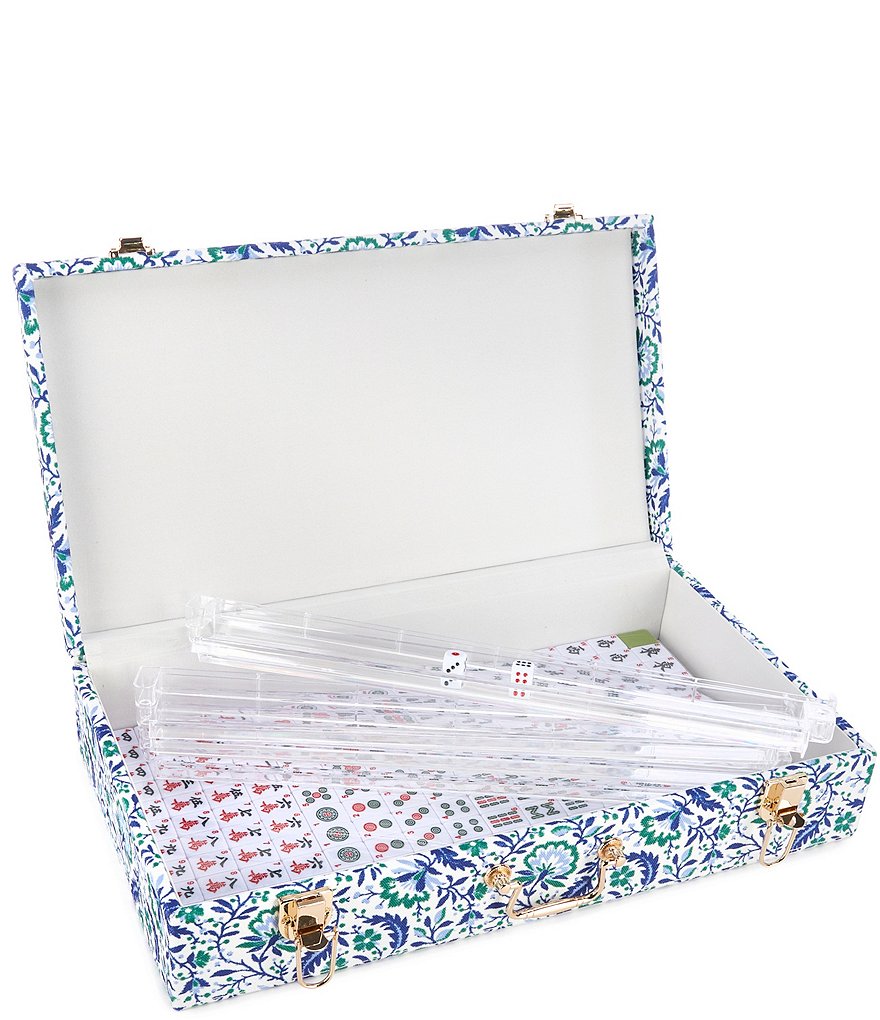 Pink Floral Decorative Mahjong Game Set Box