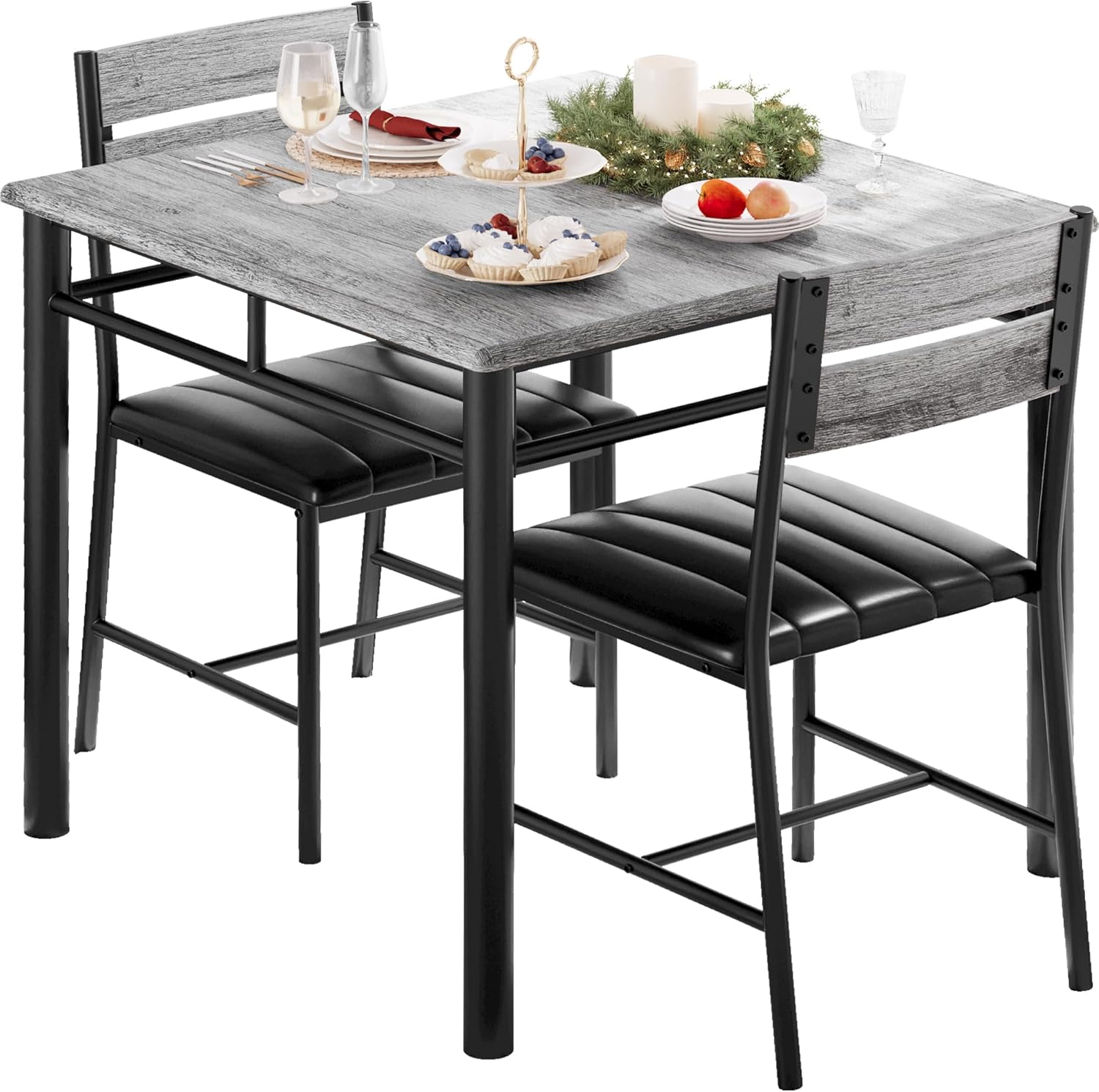 IRONCK 3-Piece Bistro Set (Table and 2 Chairs)