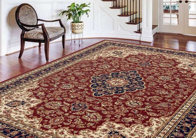 Tayse Sensation Collection Area Rug (SNS4880), 7'10" x 10'6", Red
