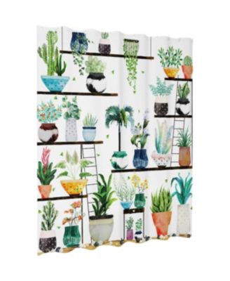 Decorative Cactus Print Shower Curtain