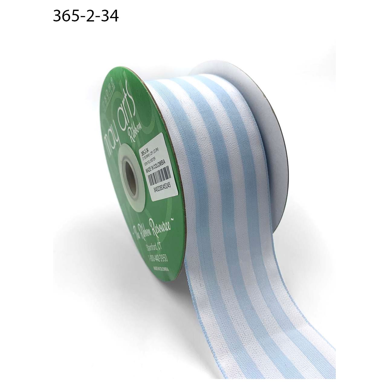 Bundle Of 2in Wide Blue And White Striped Crafting Ribbon
