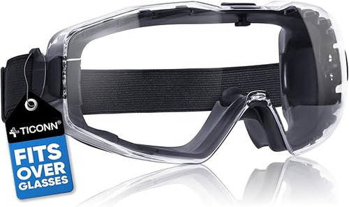 TICONN Ski Goggles for Men Women (Black)
