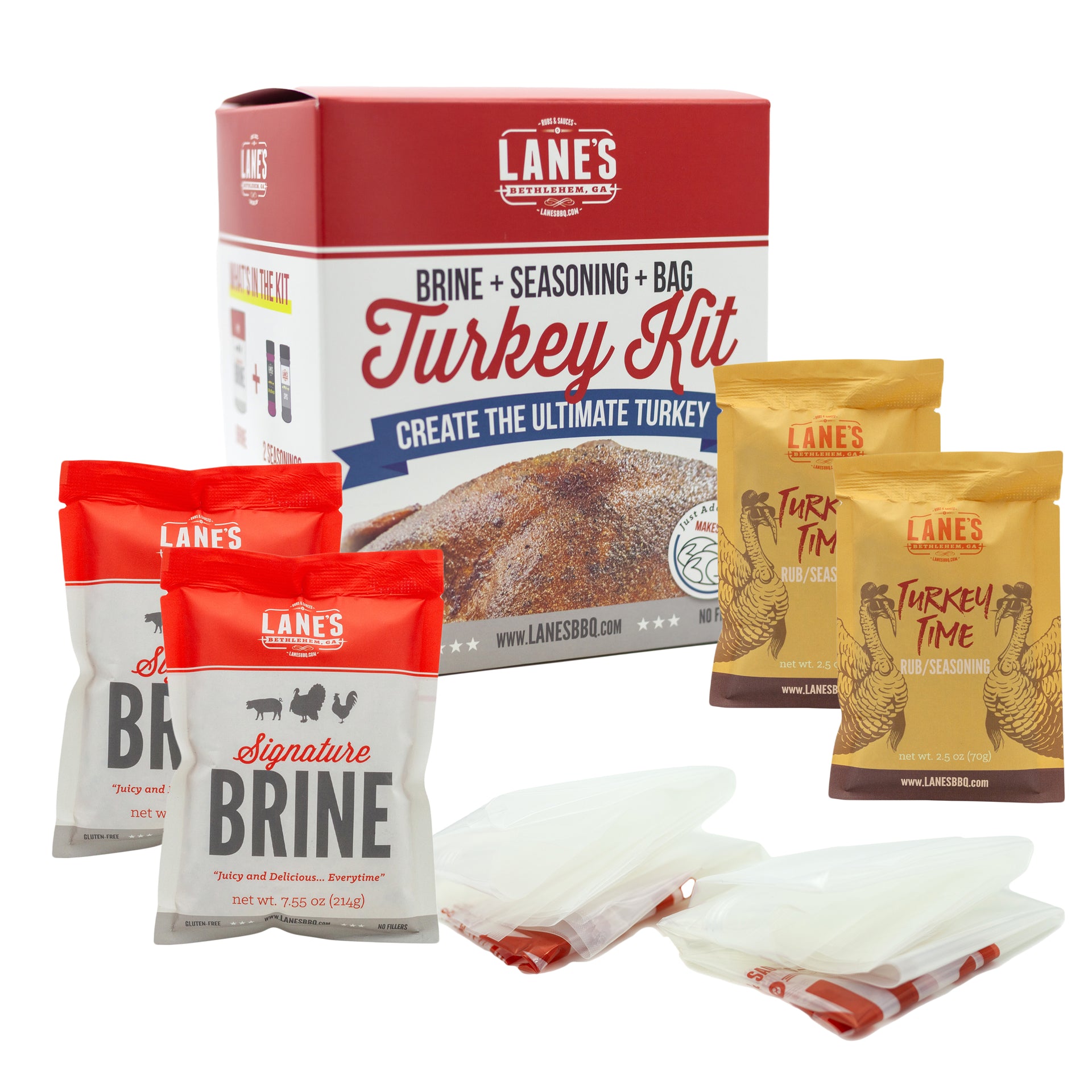 Lane's BBQ Turkey Kit (Brine, Seasoning & Bag)