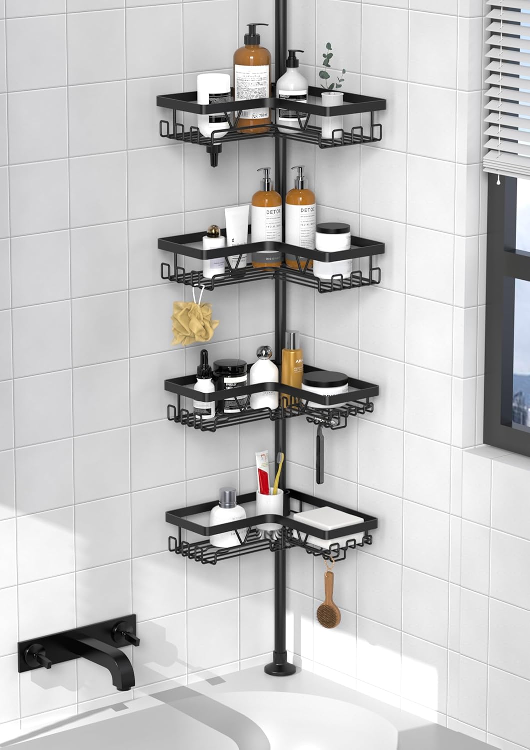 KEGII Teleskop Duschregal (Corner Shower Caddy Tension Pole) - BSC046