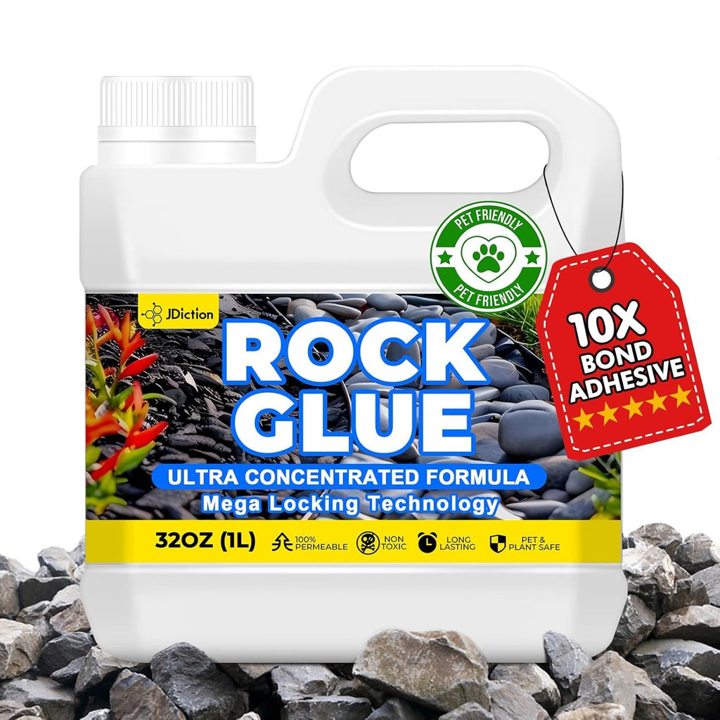 JDiction Rock & Mulch Glue for Landscaping 32oz, Ready to Use