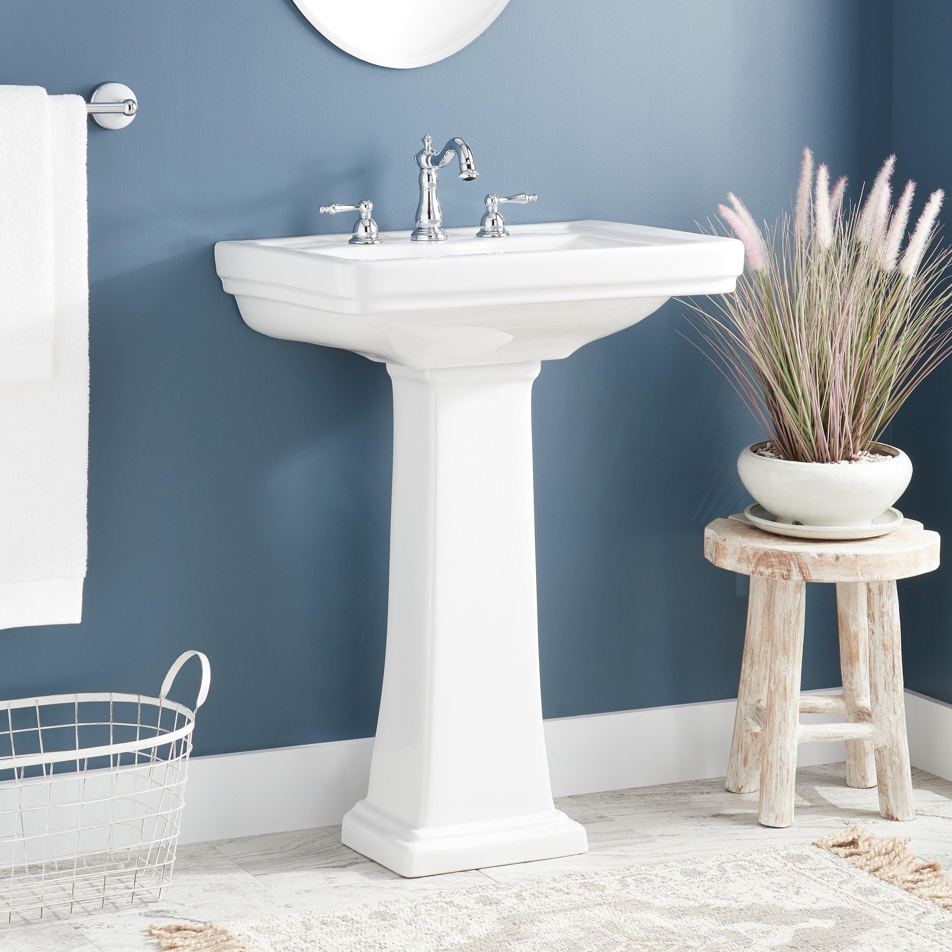(Pedestal only- no sink top)Signature Hardware Porcelain Pedestal Sink Installation Manual