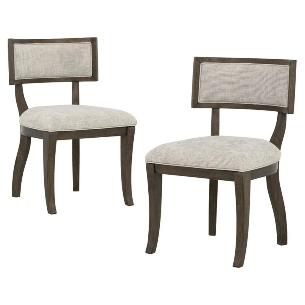Oslo Dining Chair, Oak/Beige, 2-Pack