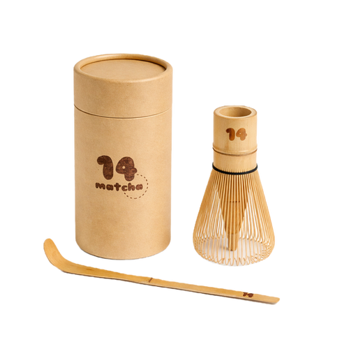 Matcha time Matcha Whisk Set, 100% Natural Bamboo