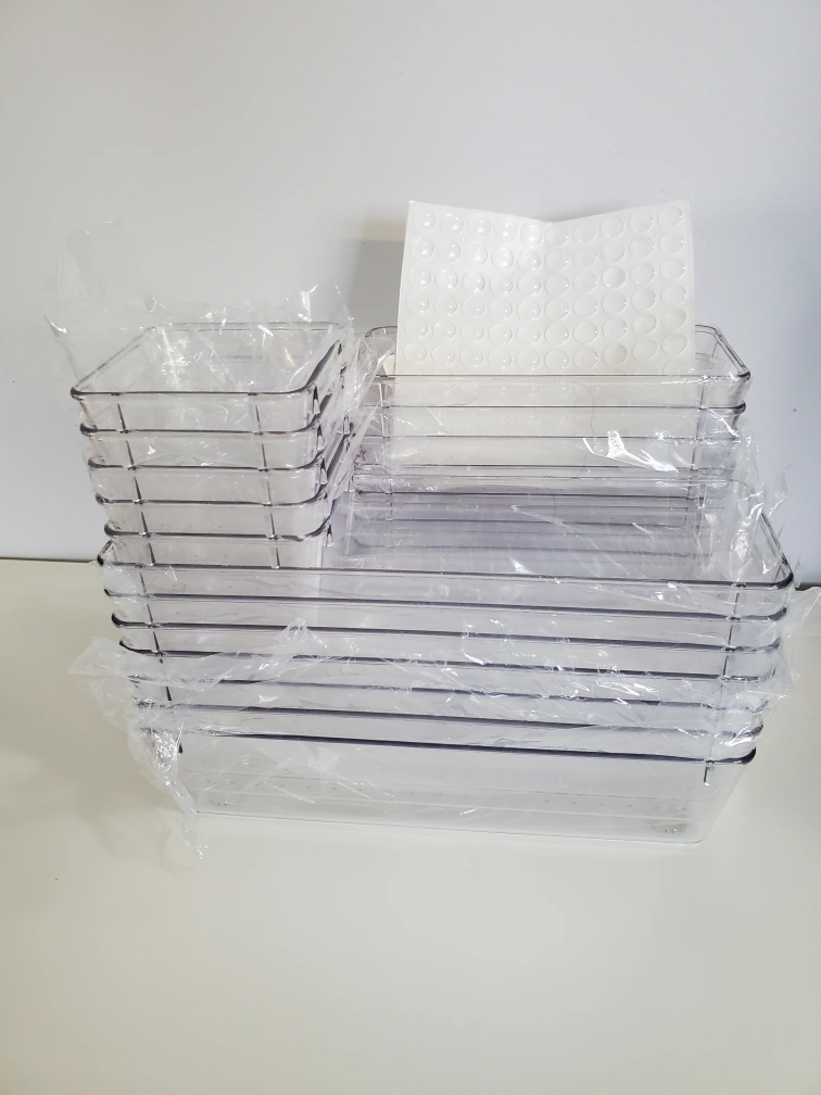 Maxset 27-Piece Clear Storage Organizer Box Set for Drawer/Office/Bathroom