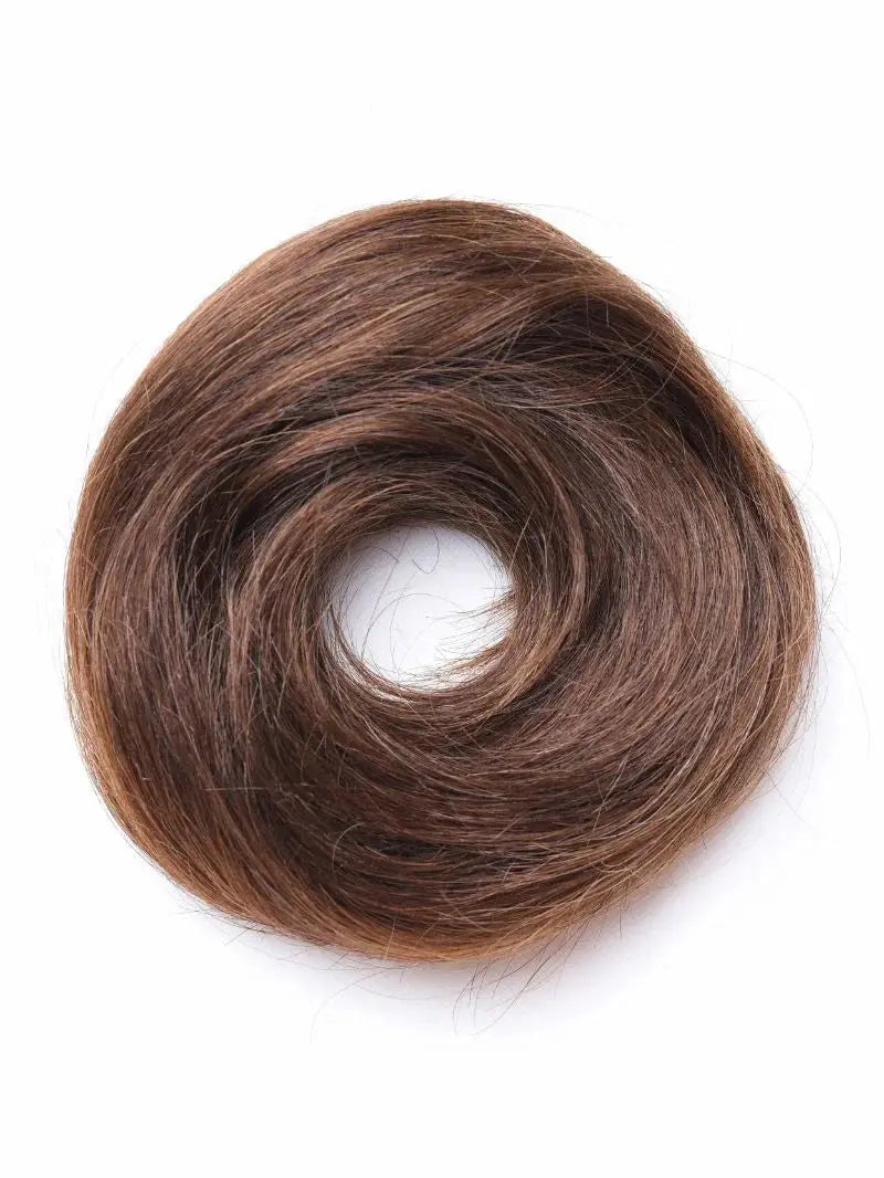 Juva Bun Messy Bun Hair Extension Scrunchie - Dark Brown Synthetic Hair Piece