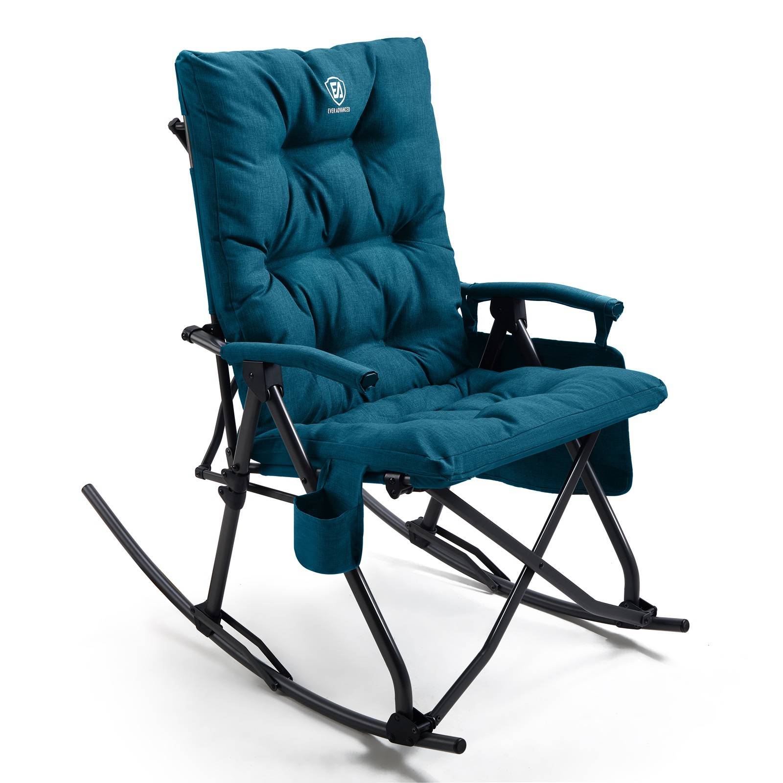 EVER ADVANCED Rocking Camping Chair, Green