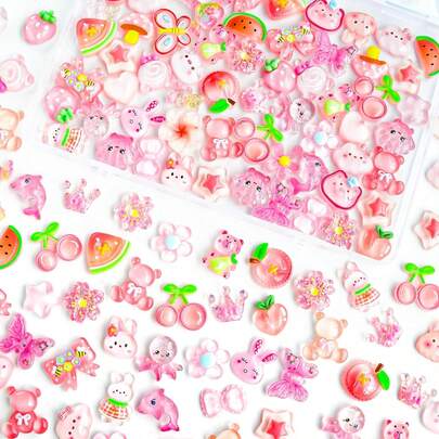 Velmoritha 24 Colors Resin Gems Set - Nail Art & DIY Crafts