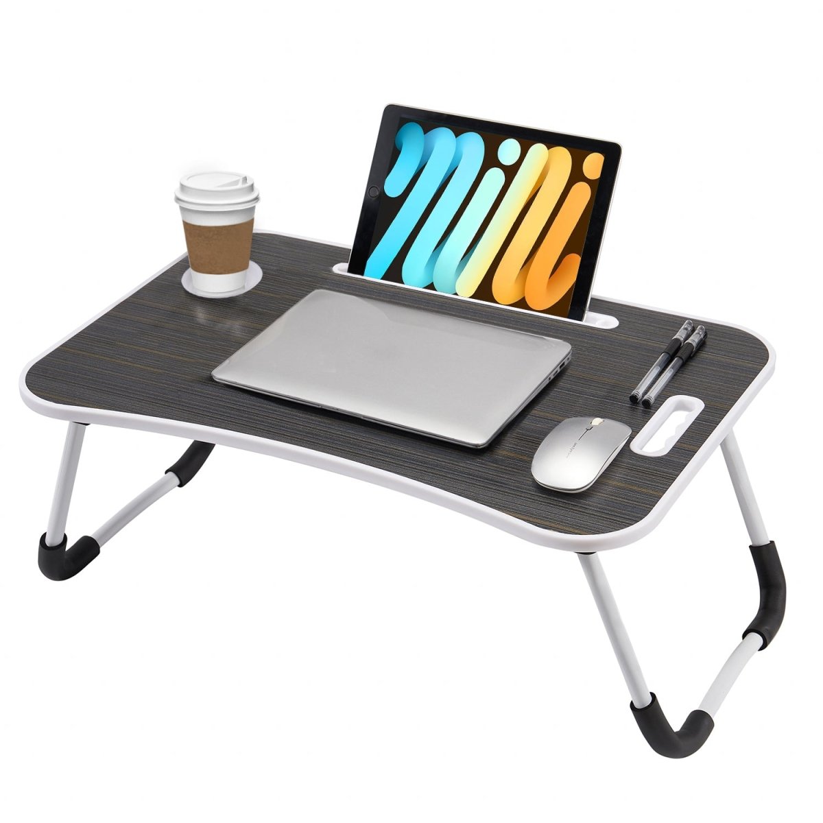 BUYIFY Laptop Bed Tray Desk with Cup Holder