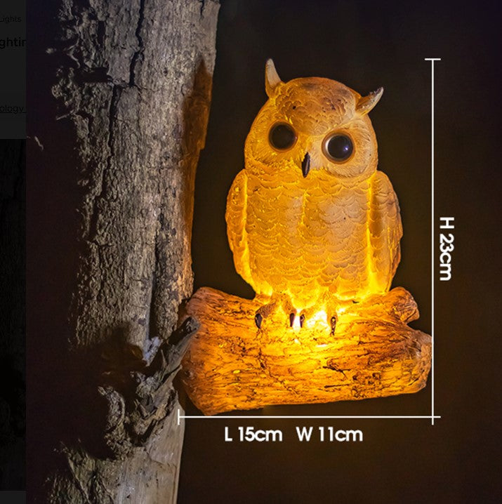 GIBMIDSER Solar Owl Wind Outdoor Sculpture