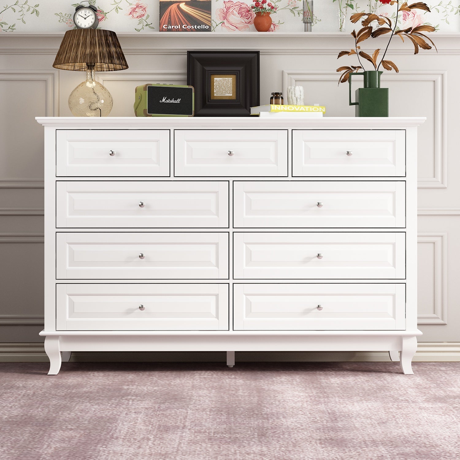 9-Drawer Double Dresser, Item No. HKBFDC137