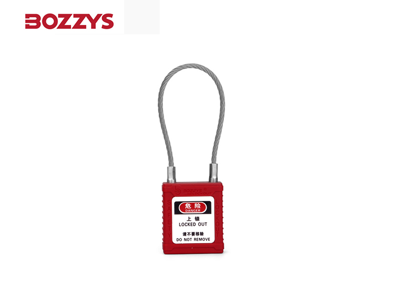 BOZZYS Adjustable Cable Lockout Padlock - Keyed Different