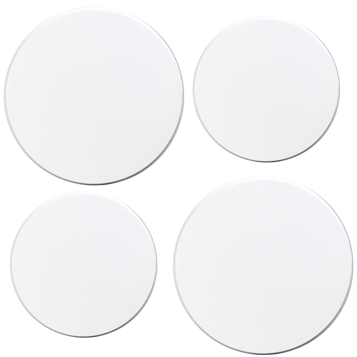 Ritadeshop Electric Stove Burner Covers - White, Round 8-inch and 10-inch Set