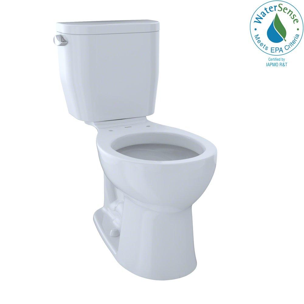 TOTO Entrada Two-Piece Toilet Tank, Round, 1.28 GPF, Cotton White, #01