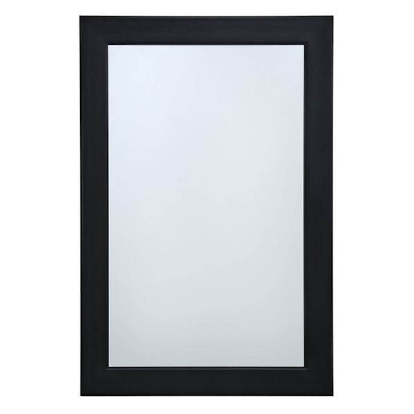 Wall Mounted Mirror 24"x36" Black Frame