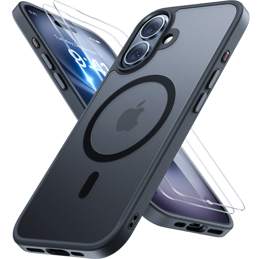 Miracase Full Body Protection Lifestyle Case for iPhone 16 - Black