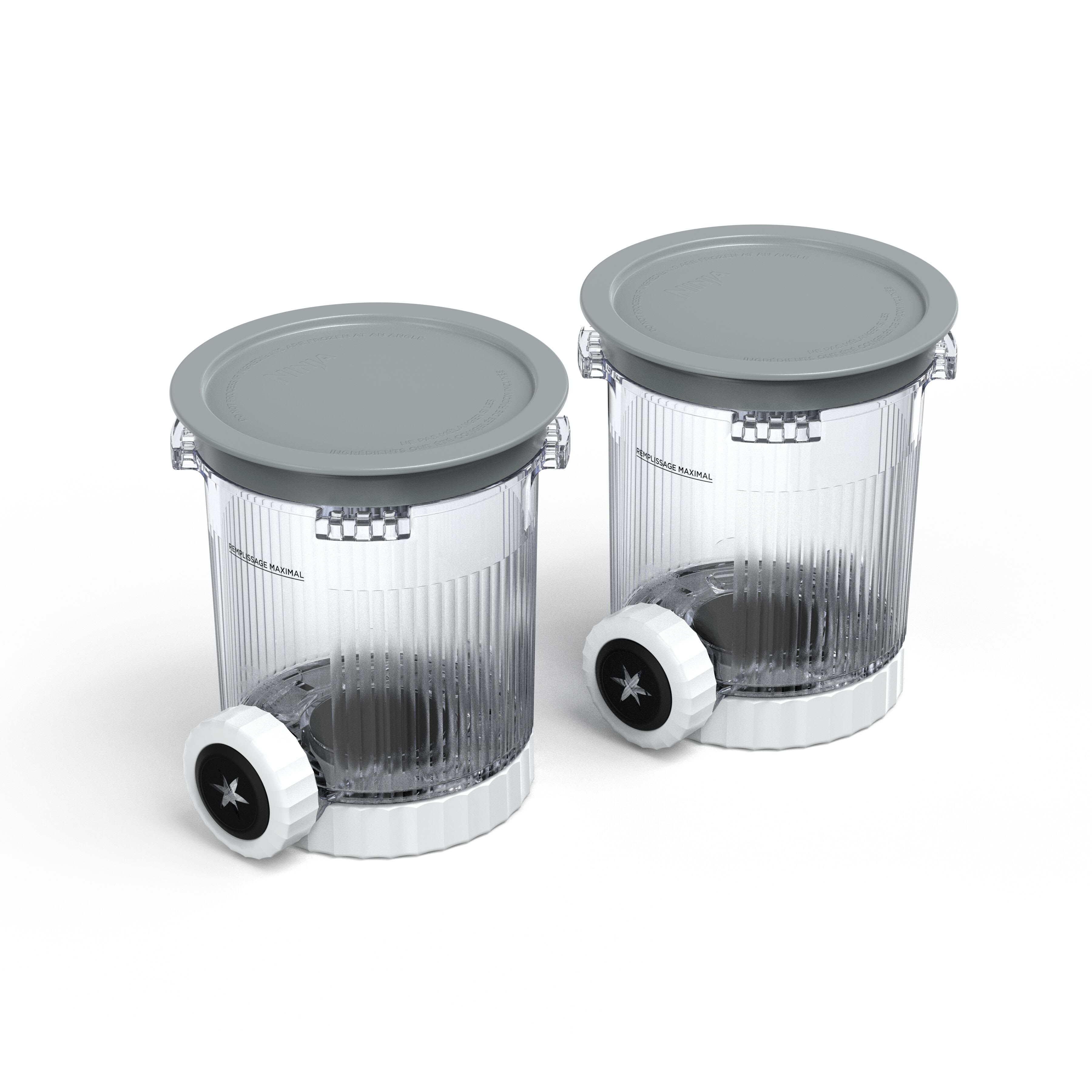 Ninja CREAMi Swirl Soft Serve Maker cups Grey (2-Pack)