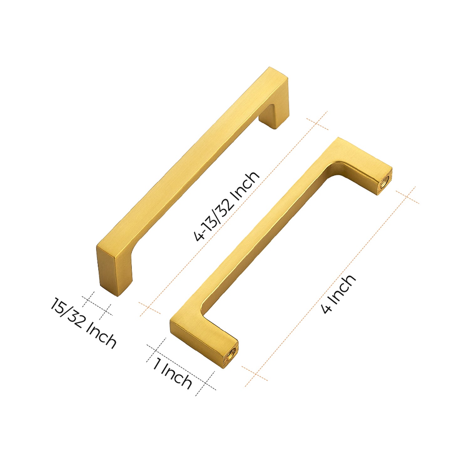 Ravinte 30 Pack 4 inch Brushed Brass Gold Cabinet Handles