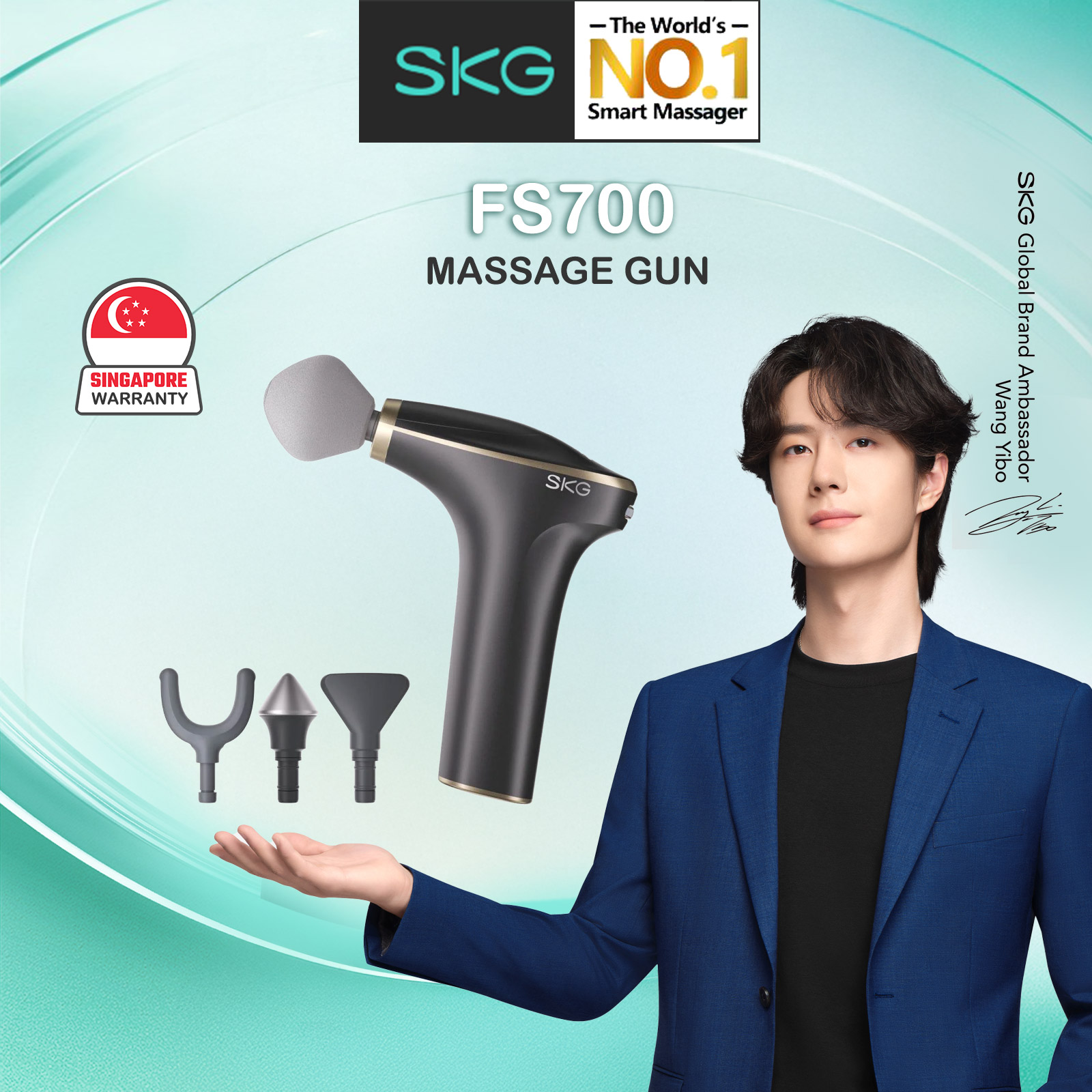 SKG FS700 Mini Massage Gun Deep Tissue Body Massager