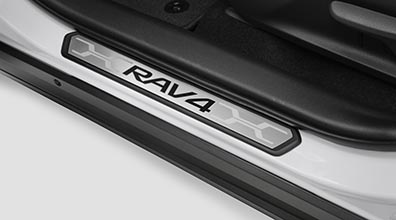 For Toyota Rav4  Car Door Sill Protectors with 'SPORT' Emblem and Rear Bumper Guard Set