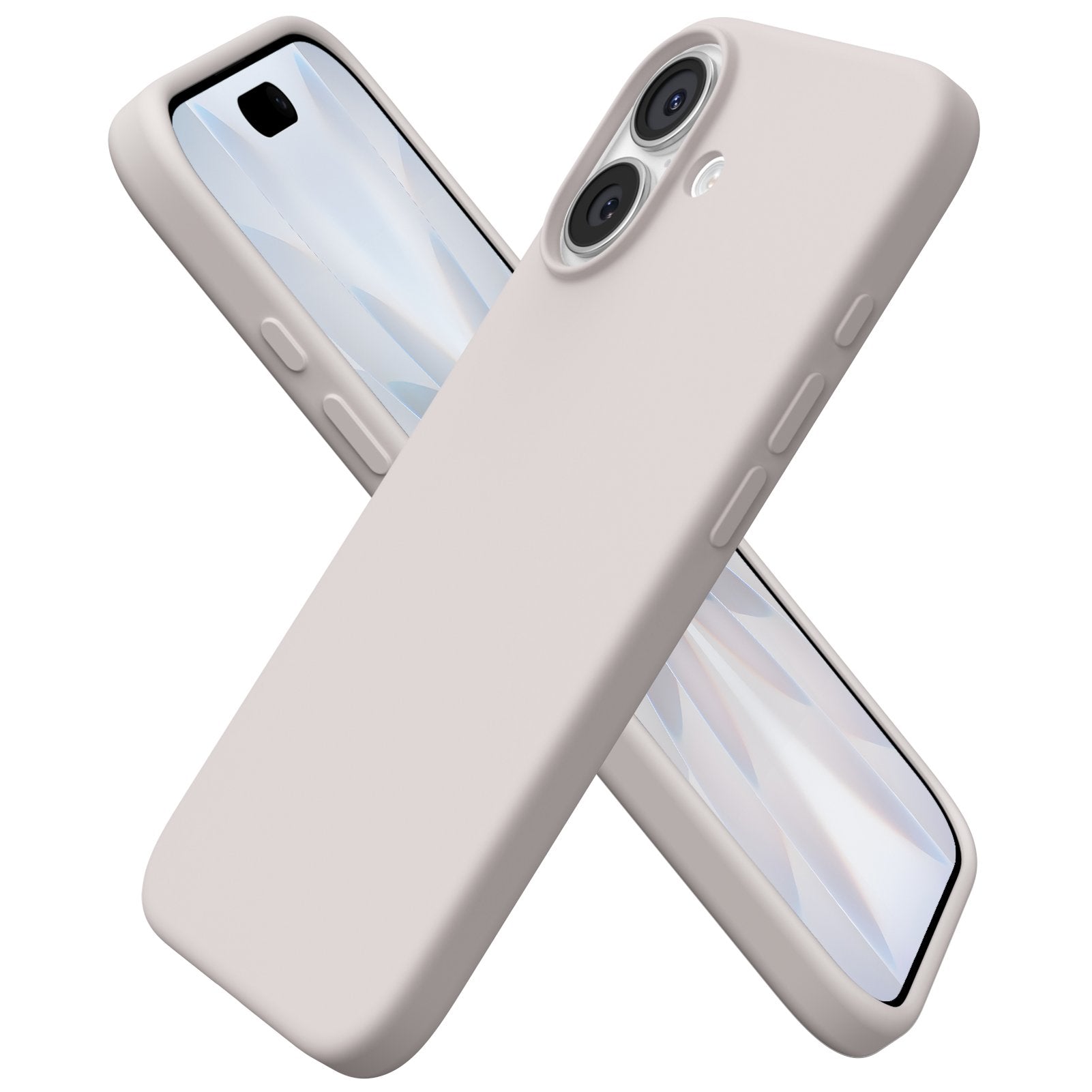 ORNARTO Silicone Phone Case for iPhone 17 Pro - Chalk Pink