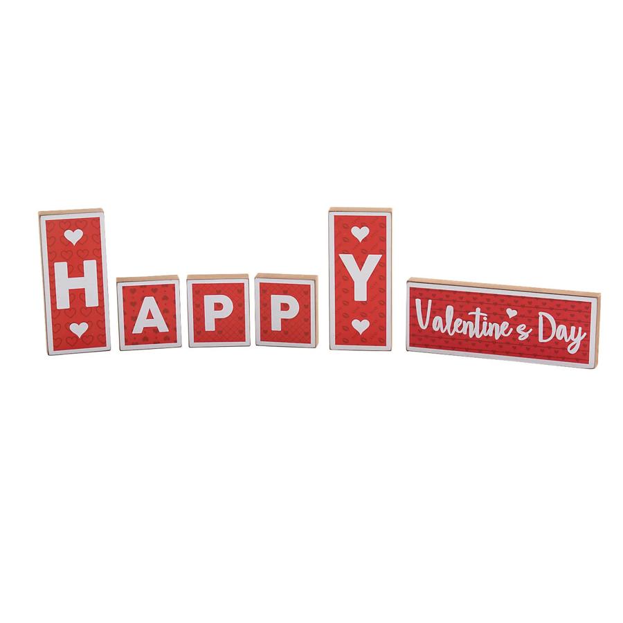 Remingyou 6 Pcs Valentine's Day Table Decor Wedding Anniversary Party Table Decorations