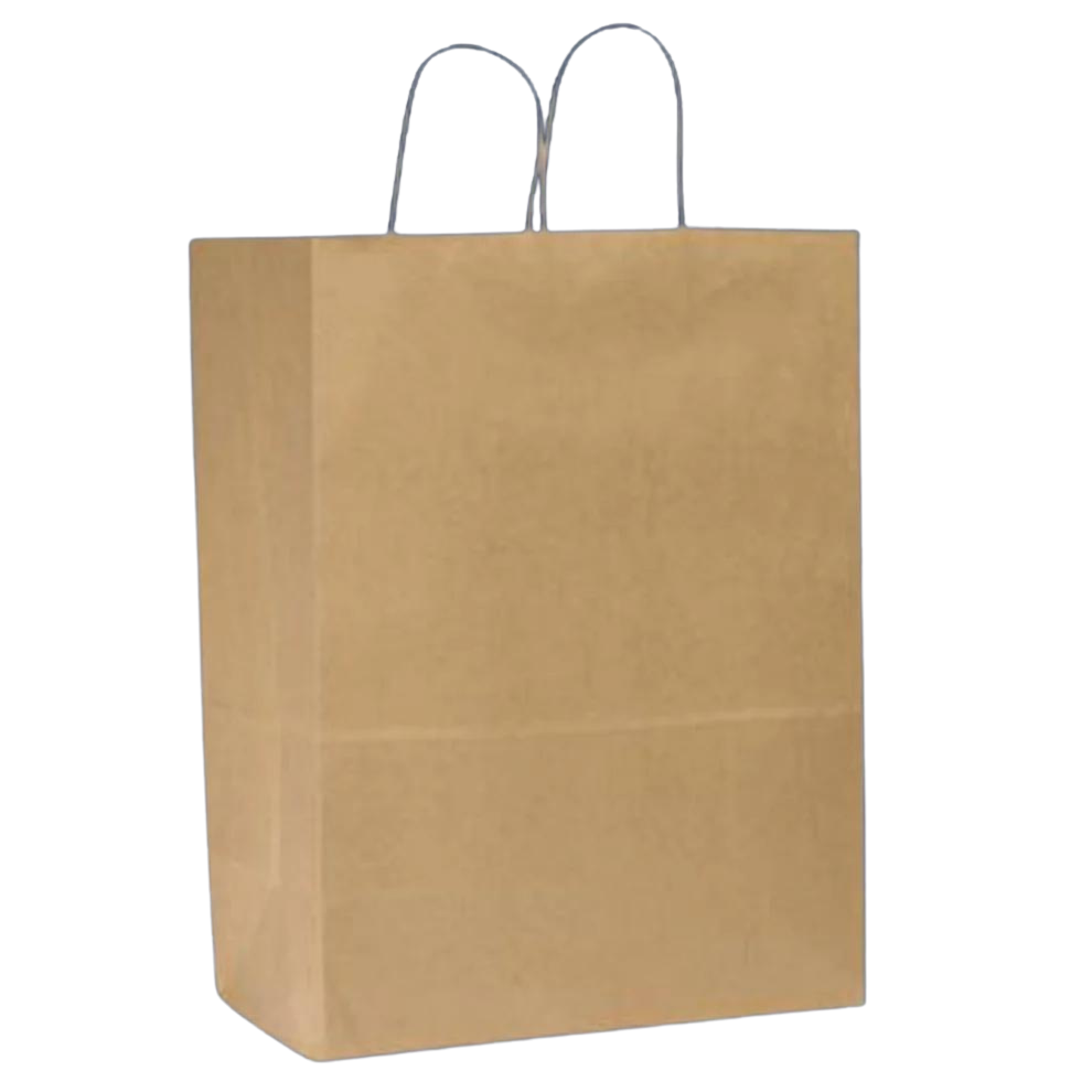 Commercial 112 GSM Kraft Paper Bags with Handles,10"x5"x13", 250 Pack | True 112 GSM COBB30 Bulk Paper Bags, Designed for Restaurants, Takeout, and Retail. FSC Certified w/ CA Compliant Labeling : Industrial & Scientific