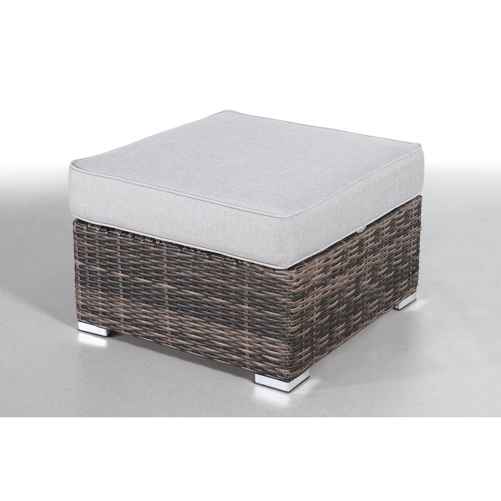 Damien 5 Piece Rattan Sectional Seating Group with Cushions