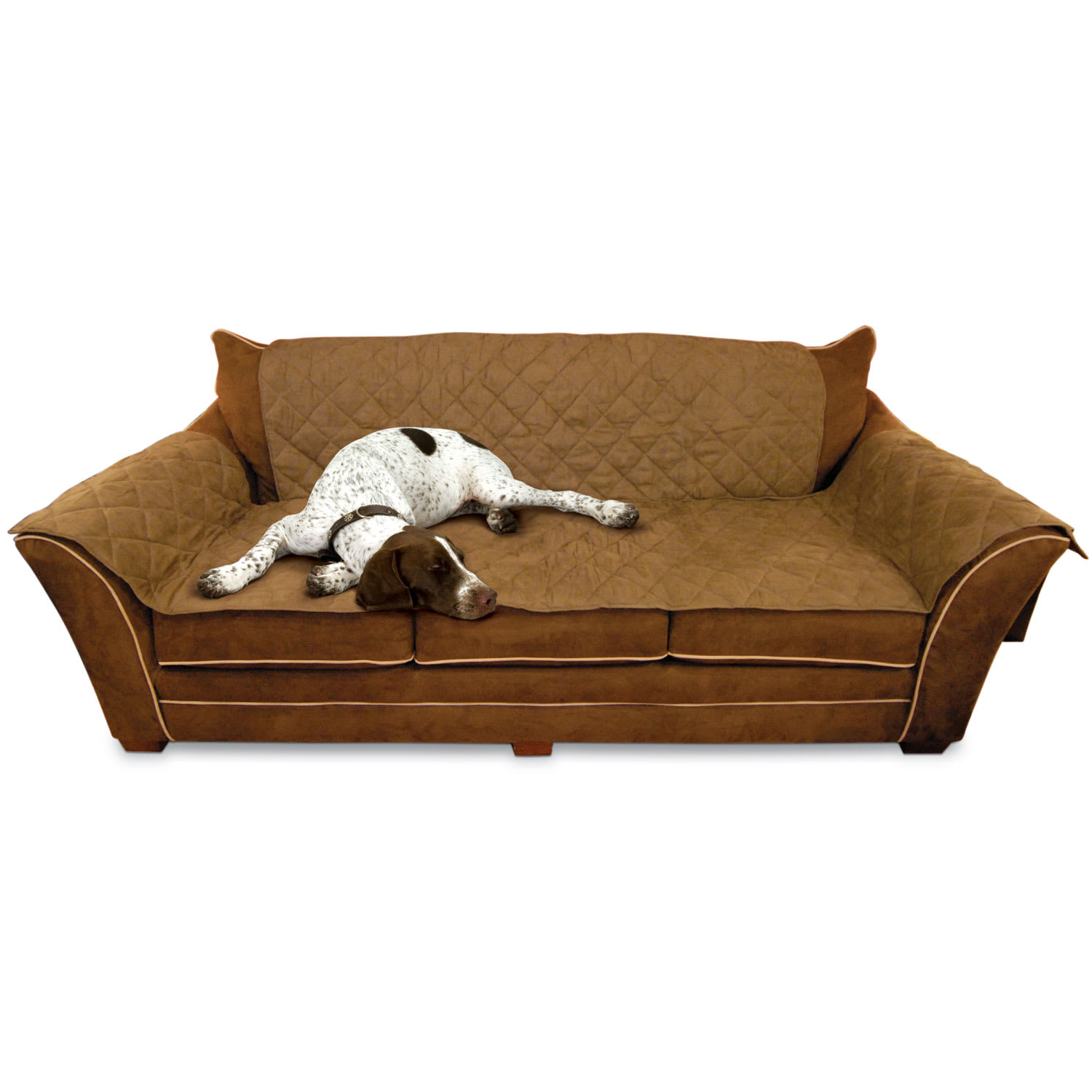 Sandy Colored Polyester Couch Cover