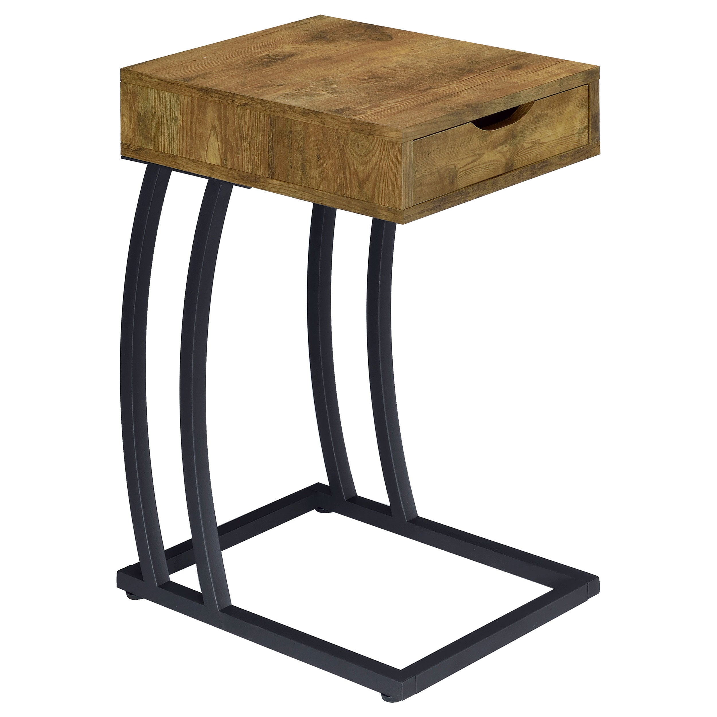 East Bank Designs C Shaped Side Table w/ Drawer