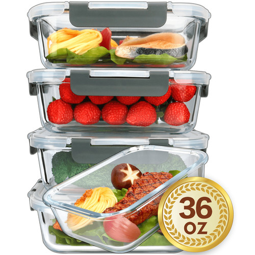 MCIRCO Glass Meal Prep Containers (1 Compartment)