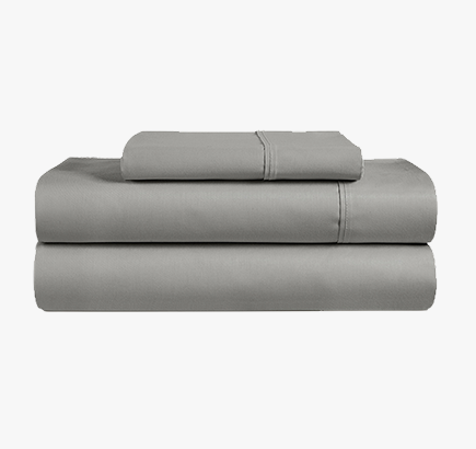 Lane Linen 450 Thread Count 100% Cotton Sateen Split King Sheet Set - Paloma