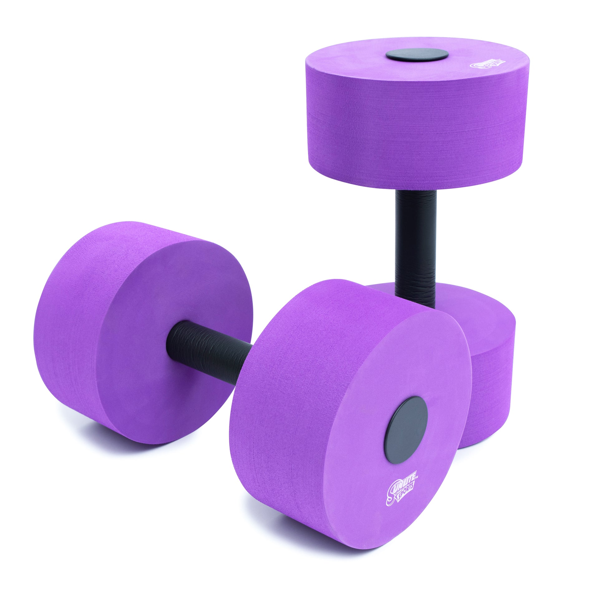 Unbranded 2-Pack Aquatic Dumbbells (Purple-White)