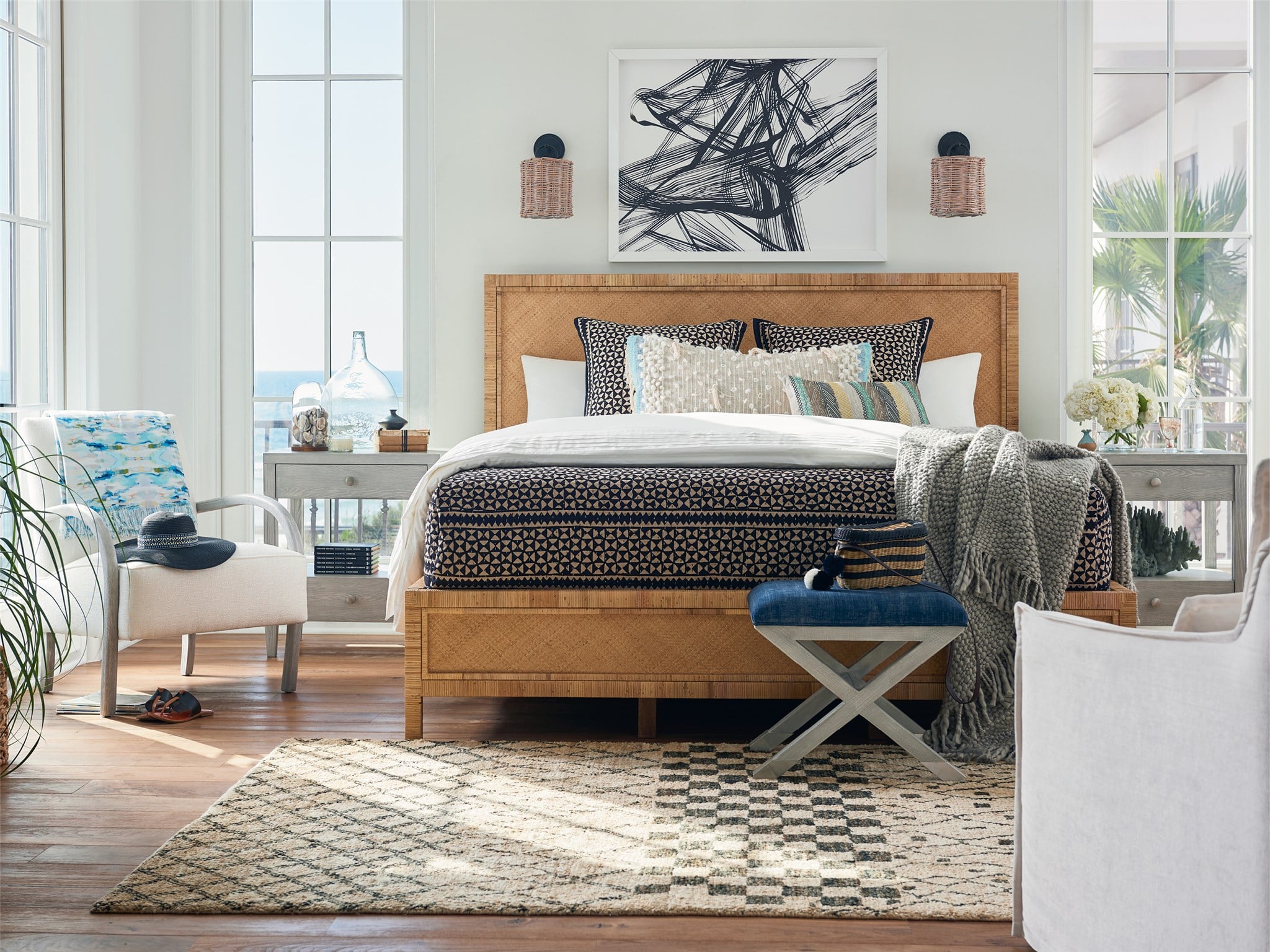 Long Key Bed Headboard Queen 50