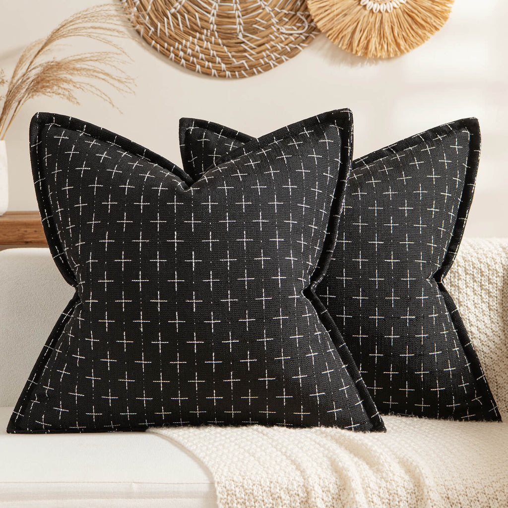 MIULEE Pillow Covers 24x24 Inches (60x60cm), Decorative Throw Pillow Covers for Living Room