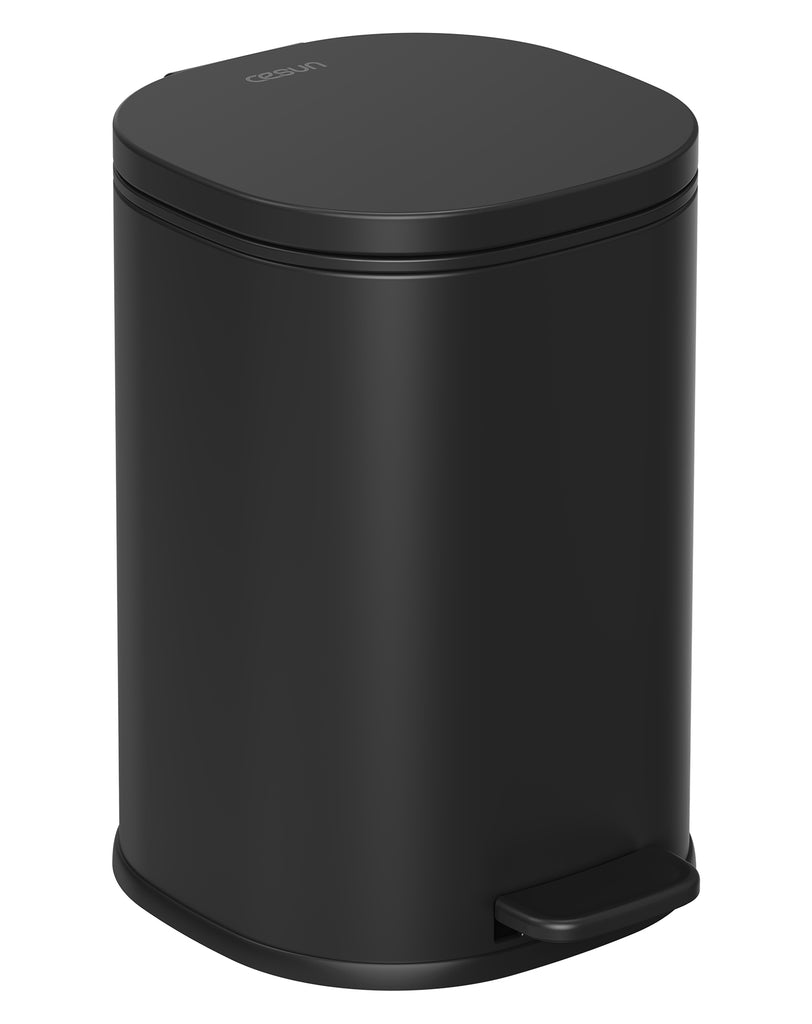 cesun Small Rectangular Trash Can, Black