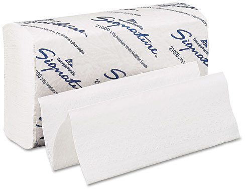 Multifold Premium 2-Ply Paper Towels, 9.2" x 9.4", 2000 Count