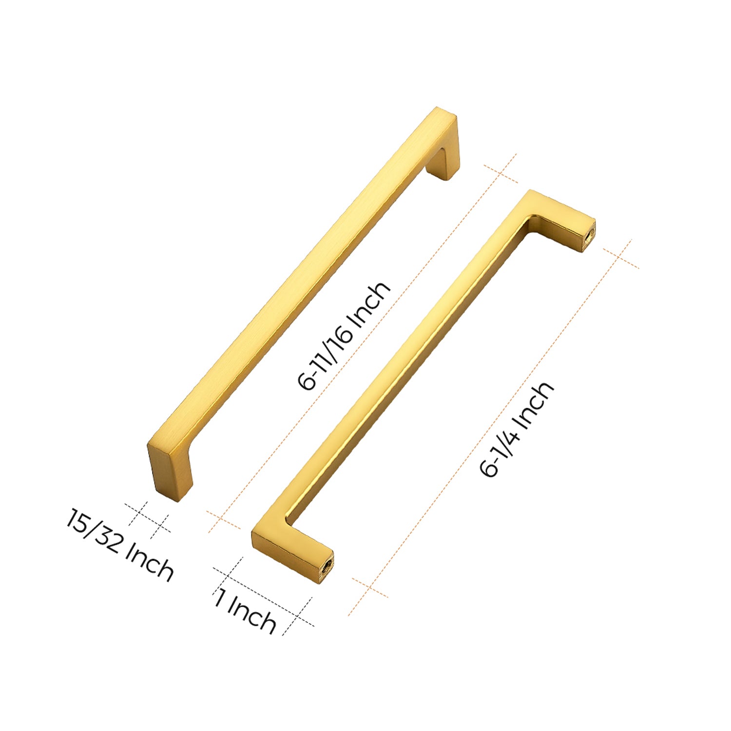 Ravinte 10-Pack 6-1/4 Inch Champagne Bronze Cabinet Pulls