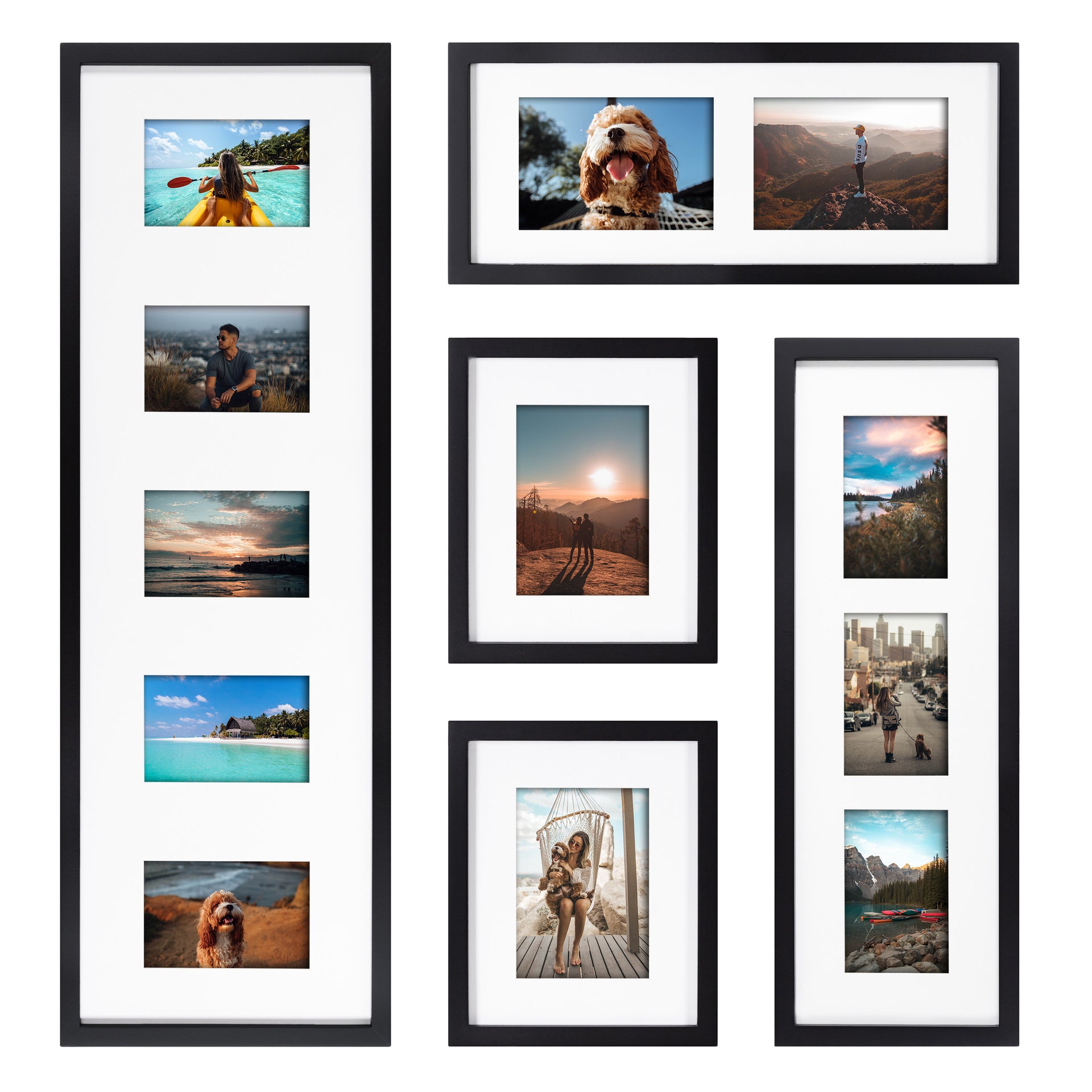 Kate & Laurel Gallery Matted 5PC Frame Set Hanging Template