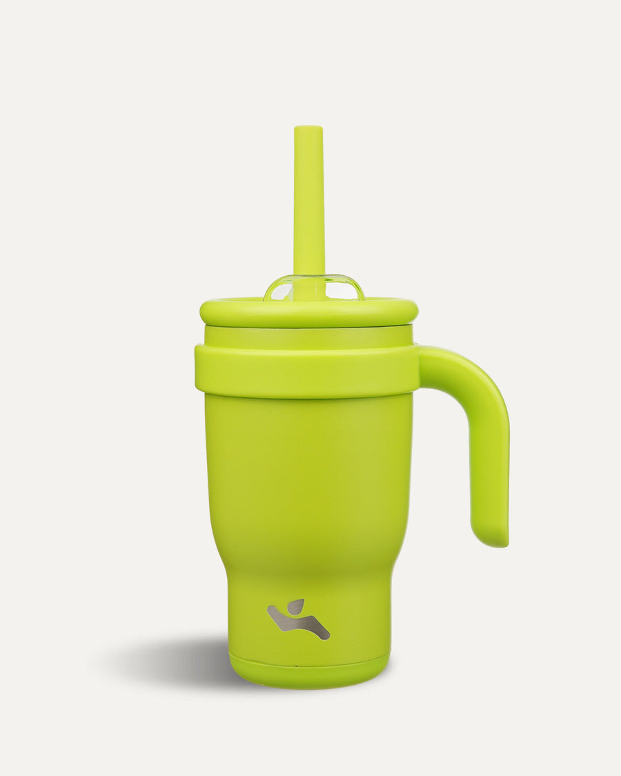 Konokyo 14oz Stainless Steel Insulated Tumbler with Side Handle - Olive Green