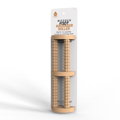 Brookstone Dual Wooden Roller Foot Massager