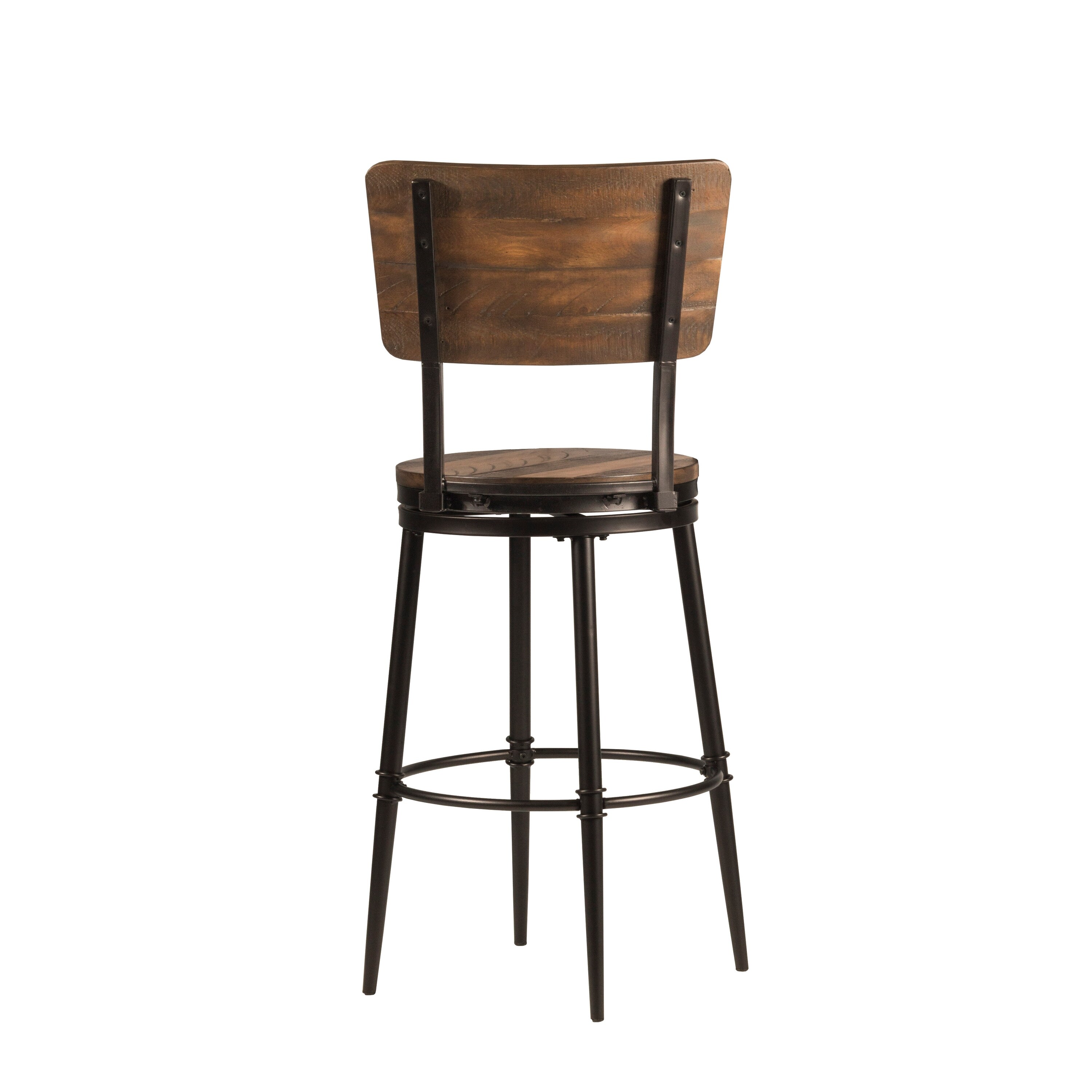 HH2 Home Jennings Metal Swivel Bar Stool with Wood Seat