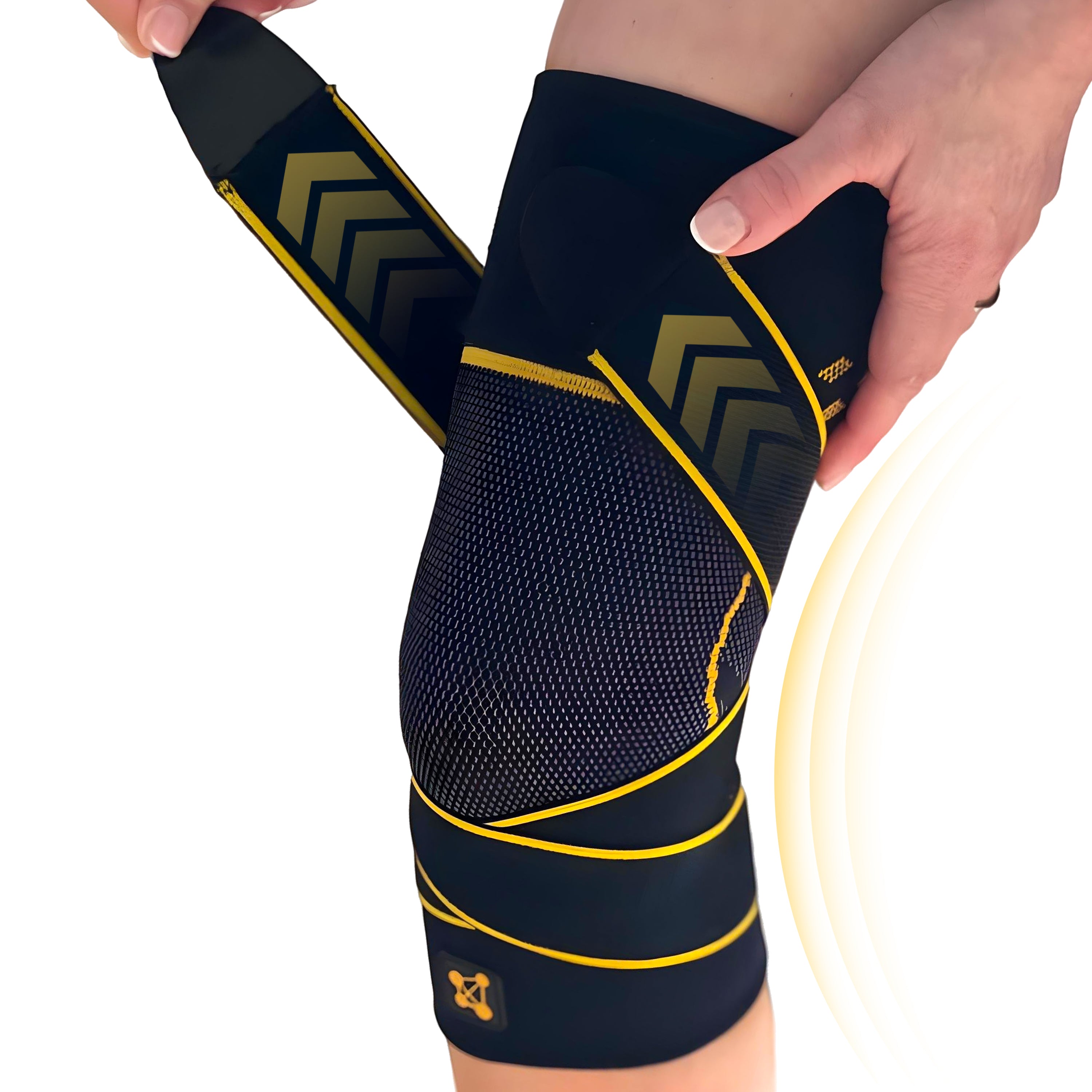 Copper Infused Compression Knee Brace Sleeve with Strap