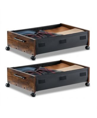 Gashell 2 Pack Under Bed Storage Container With Wheels