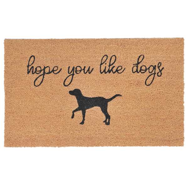 Welcome / Hope you like dogs Coir Doormat