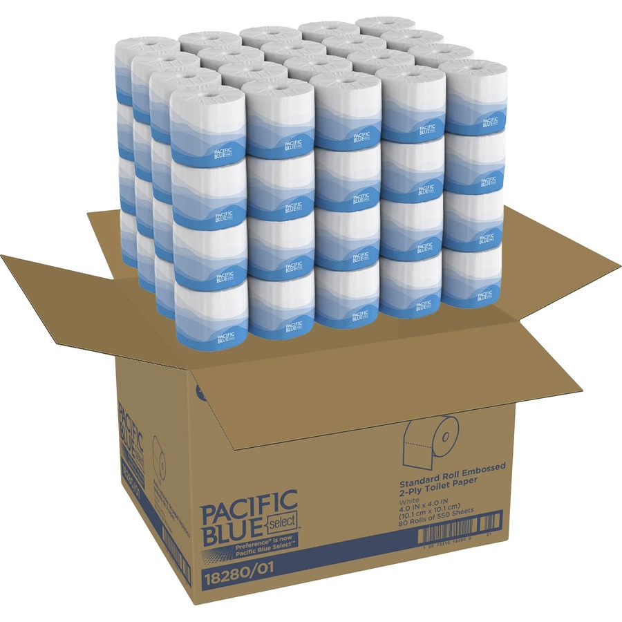 Georgia-Pacific Pacific Blue Select 18280/01 Embossed Toilet Paper